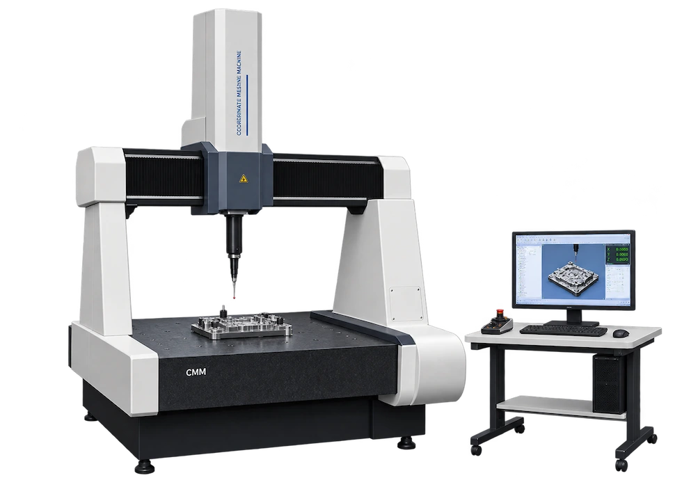 NVEL Precision 3D Coordinate Measuring Machine NVEL high-precision 3D measuring machine CMM inspecting optical lens molds and headlight components