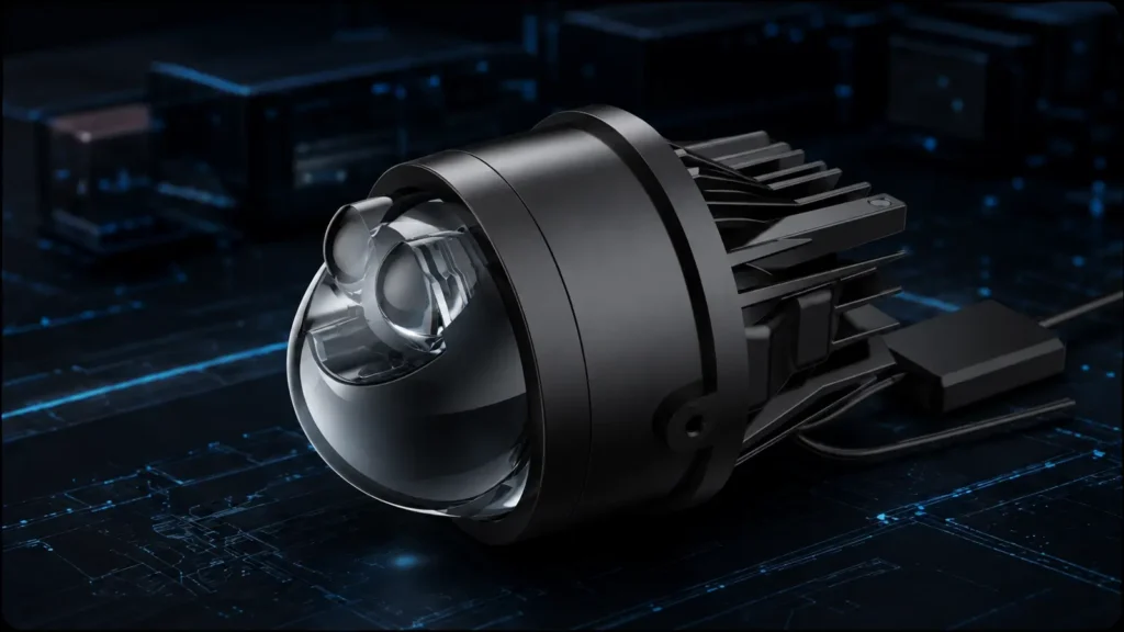NVEL Custom Lighting Development NVEL custom LED headlight projector lens module development and engineering