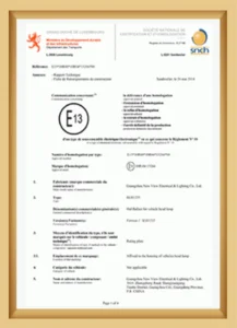 NVEL IATF 16949 quality management system certificate for automotive lighting manufacturing