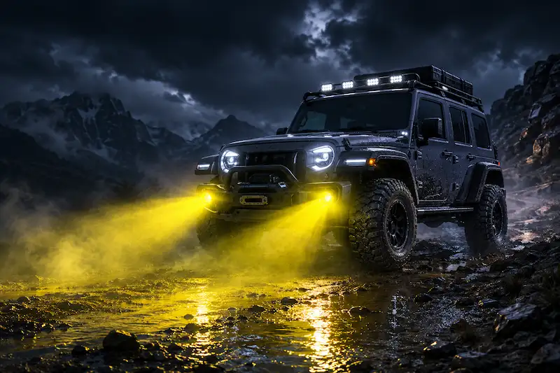 NVEL waterproof off-road vehicle LED fog lights and auxiliary driving lamps