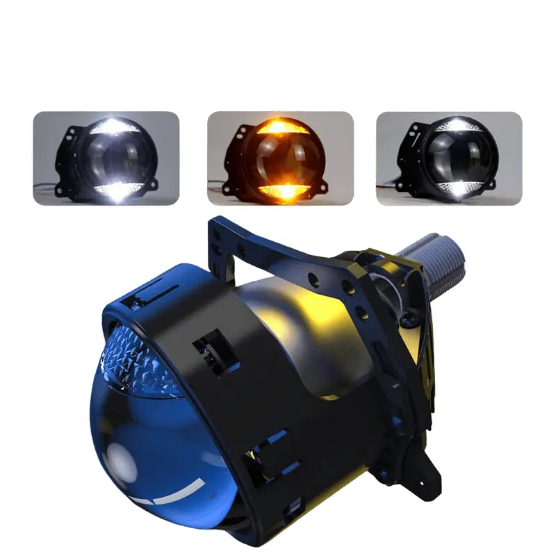 H7MINI 3.0 inch mini Bi-LED projector lens with low beam, high beam, DRL, and turn signal functions