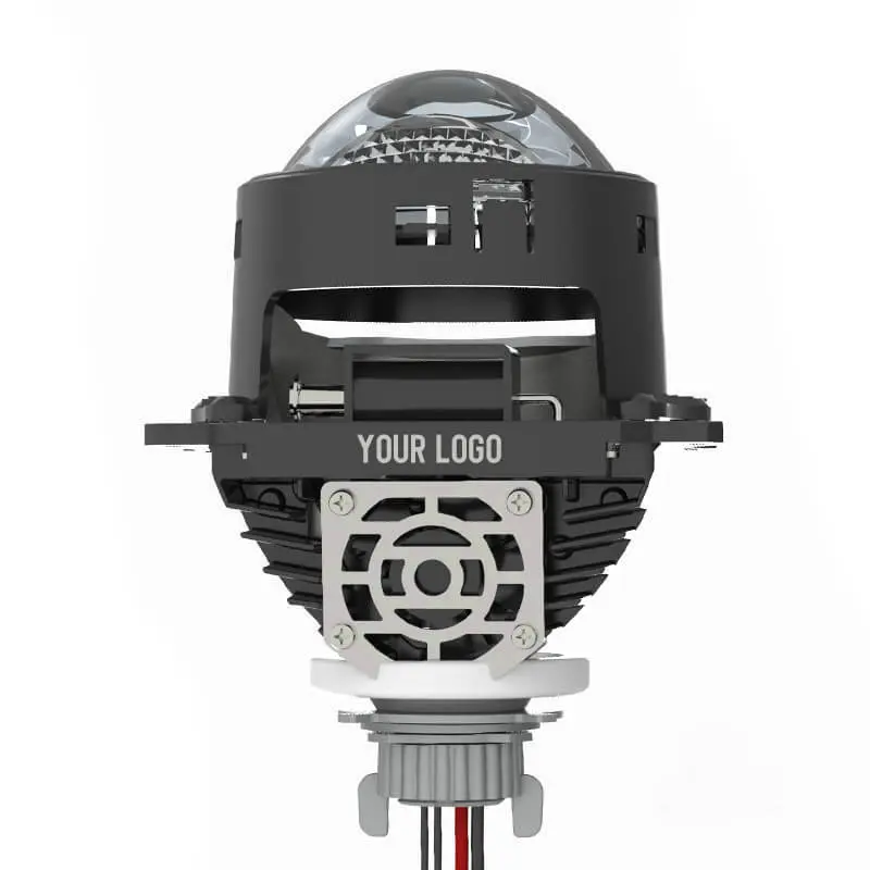 H7MINI 3.0 inch mini Bi-LED projector lens with low beam, high beam, DRL, and turn signal functions