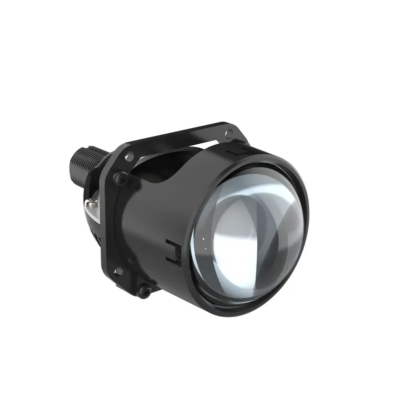Front perspective view of N65SH1 2.5 inch Bi-LED projector lens with HD clear glass lens.