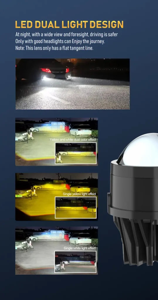 NVEL LED fog light sharp cutoff beam pattern for glare-free adverse weather driving safety