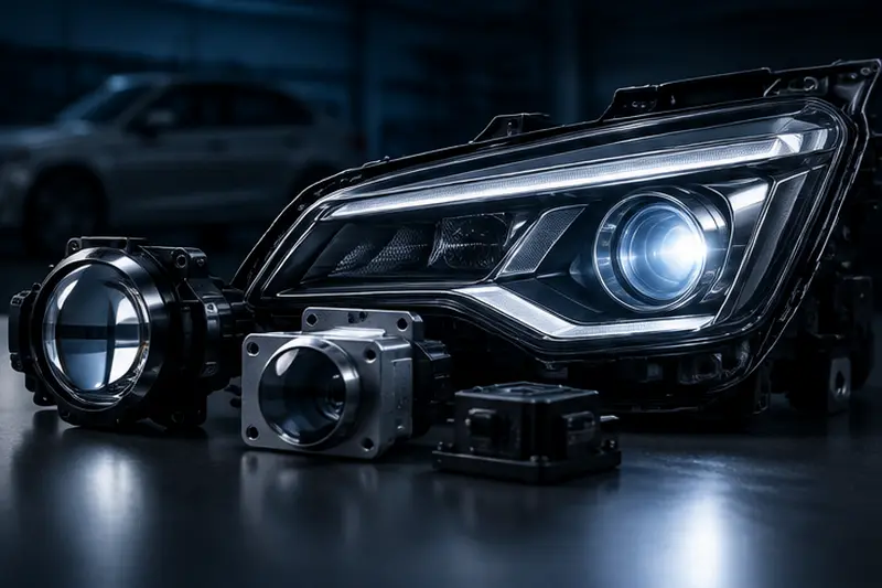 NVEL LED projector lens application tag for custom headlight retrofit and upgrades