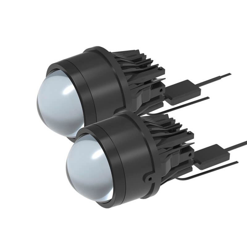 NVEL N90S1 high performance bi-LED fog light projector lens assembly pair with HD glass lens